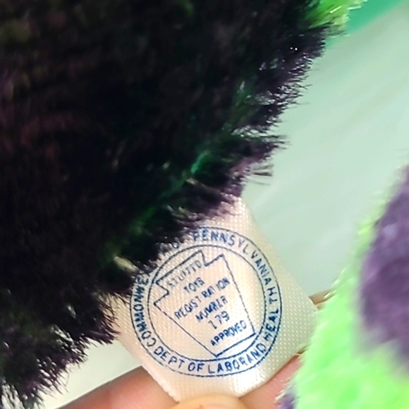 Vintage 90s Weird Funky Big Eye XL Jumbo Frog Toad Carnival Plush Stuffed Animal - Picture 12 of 17